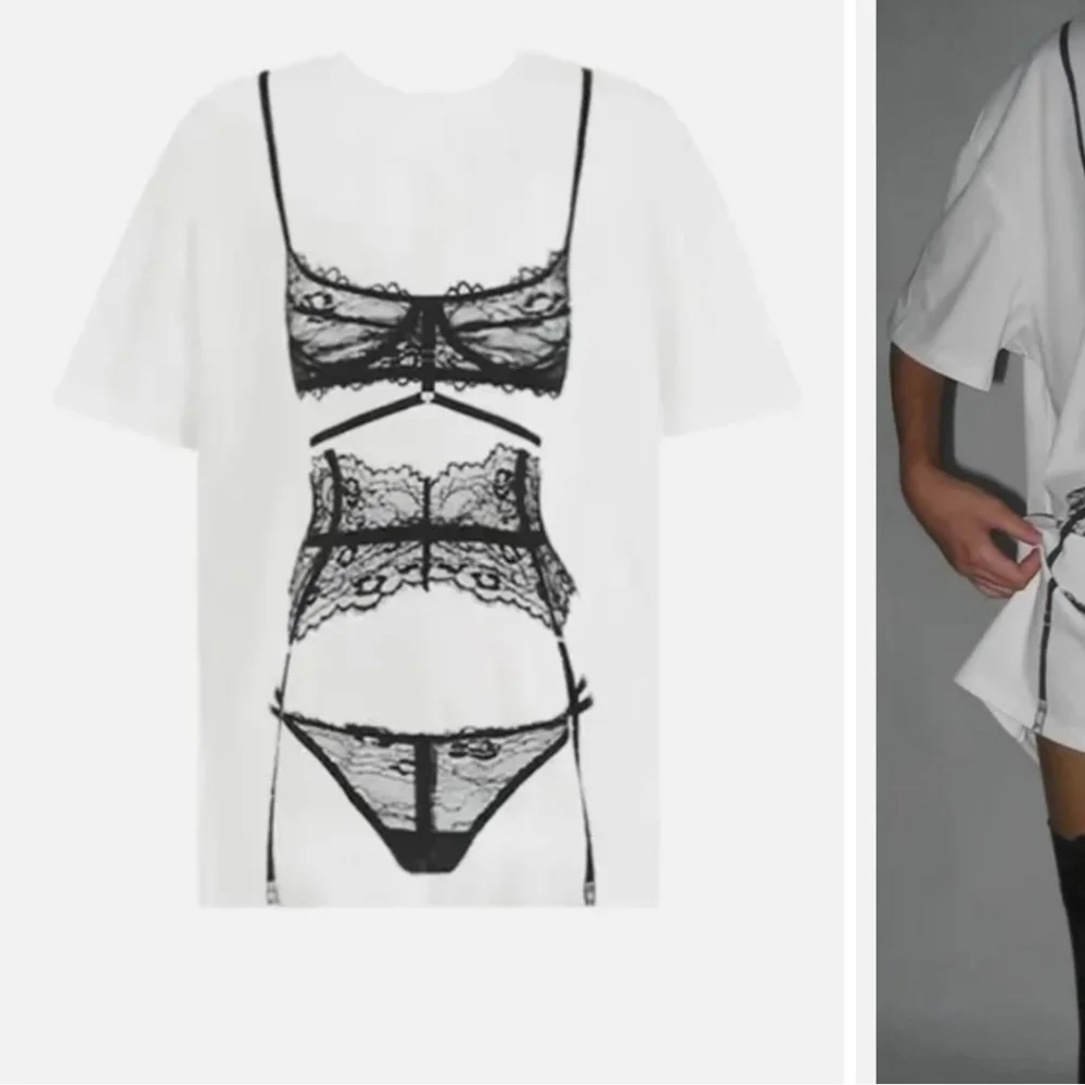 Women's White Graphic Short Sleeve Tee - Picture 2 of 8